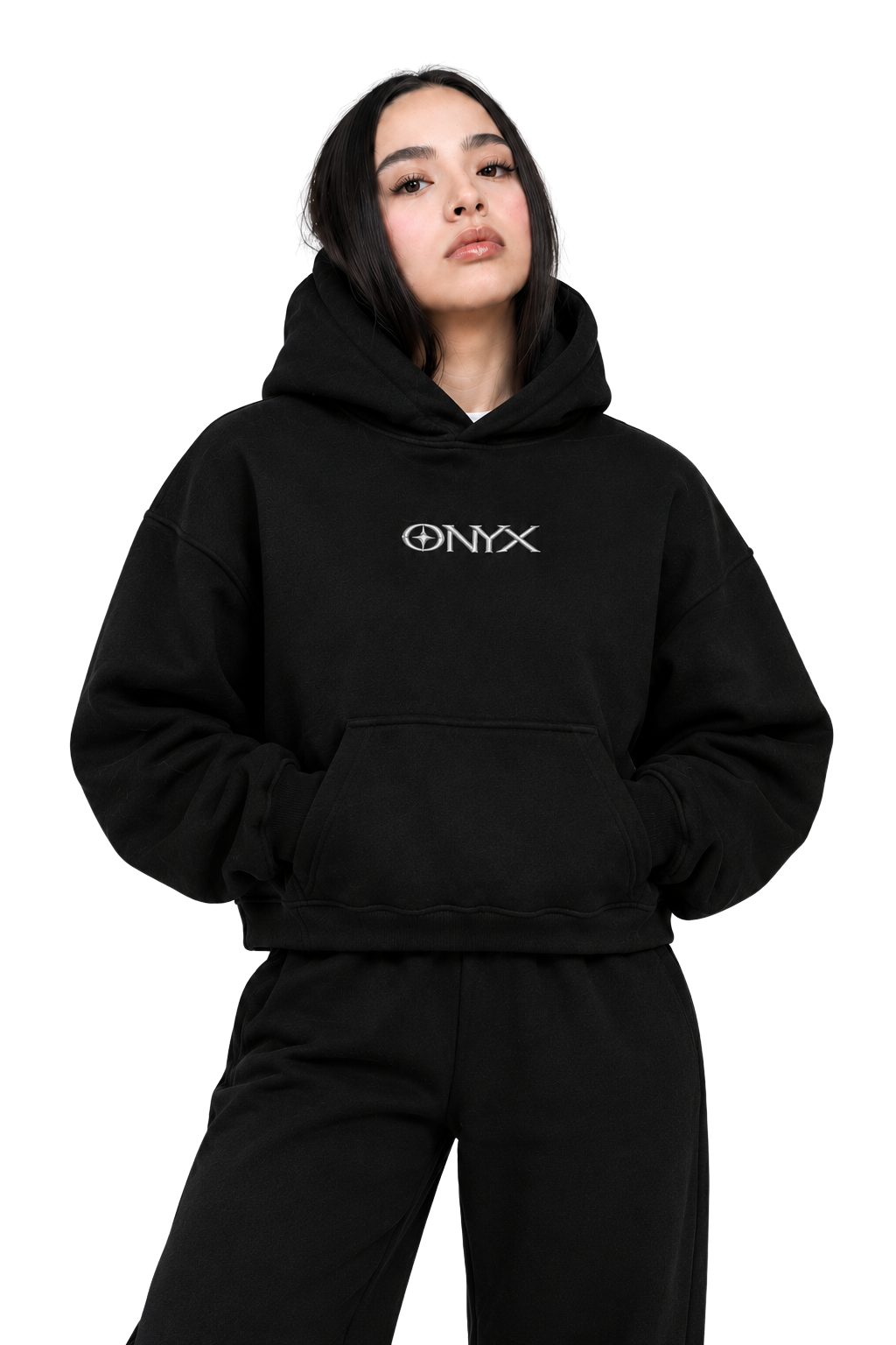 Onyx Boxy Fit Hoodie Black