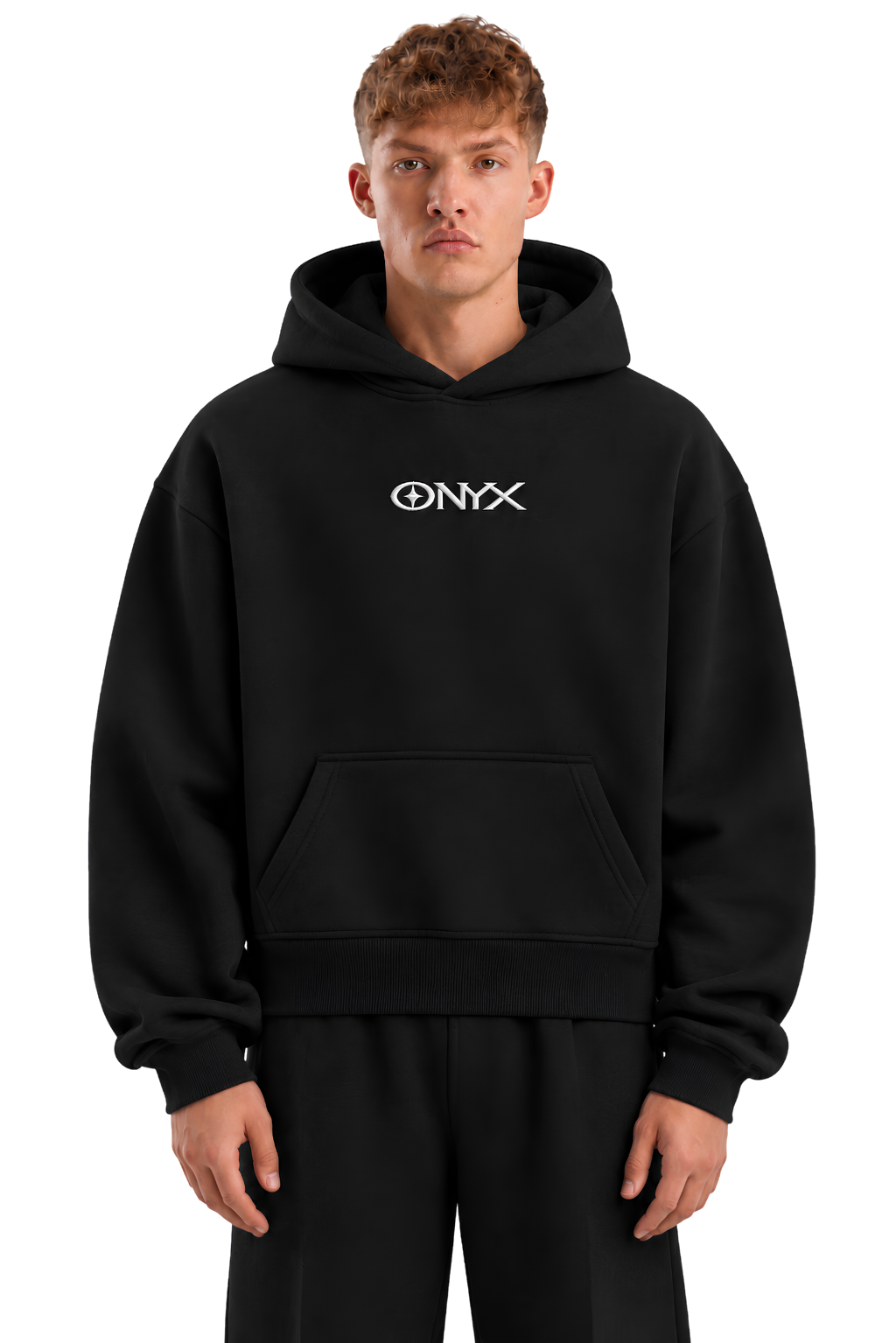 Onyx Boxy Fit Hoodie Black