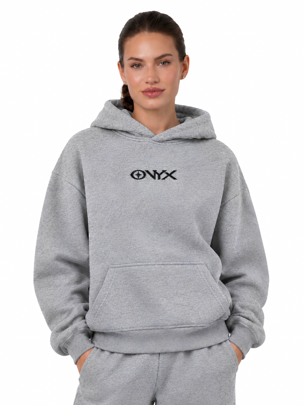 Onyx Boxy Fit Hoodie Heather Gray