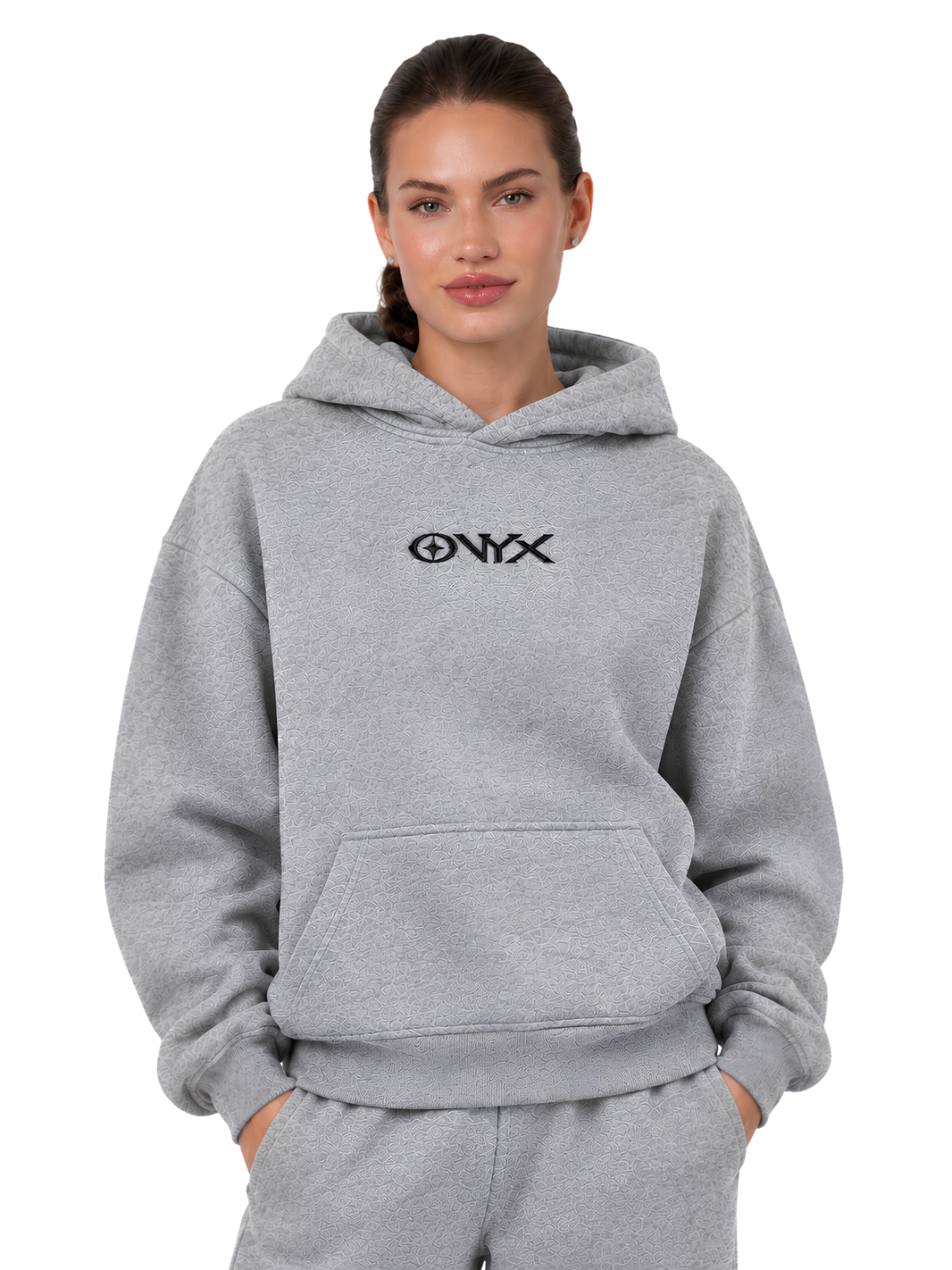 Onyx Boxy Fit Hoodie Heather Gray
